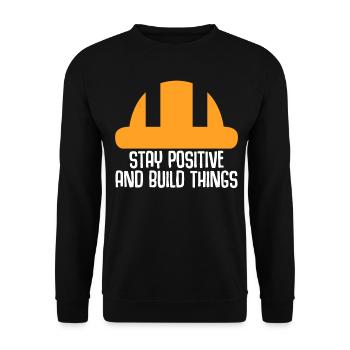 Construction Site Construction Worker - Unisex Pullover - Schwarz - Vorne - Alina (178cm) & Michal (187cm)