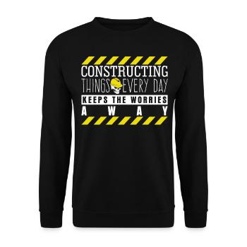 Construction Manager - Unisex Sweatshirt - black - Front - Alina (178cm) & Michal (187cm)