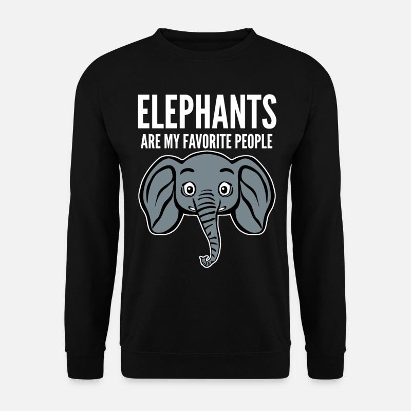 Elephant Elephants - Unisex Pullover - Schwarz