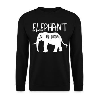 Elephants Joke Elephant - Unisex Pullover - Schwarz - Vorne - Alina (178cm) & Michal (187cm)