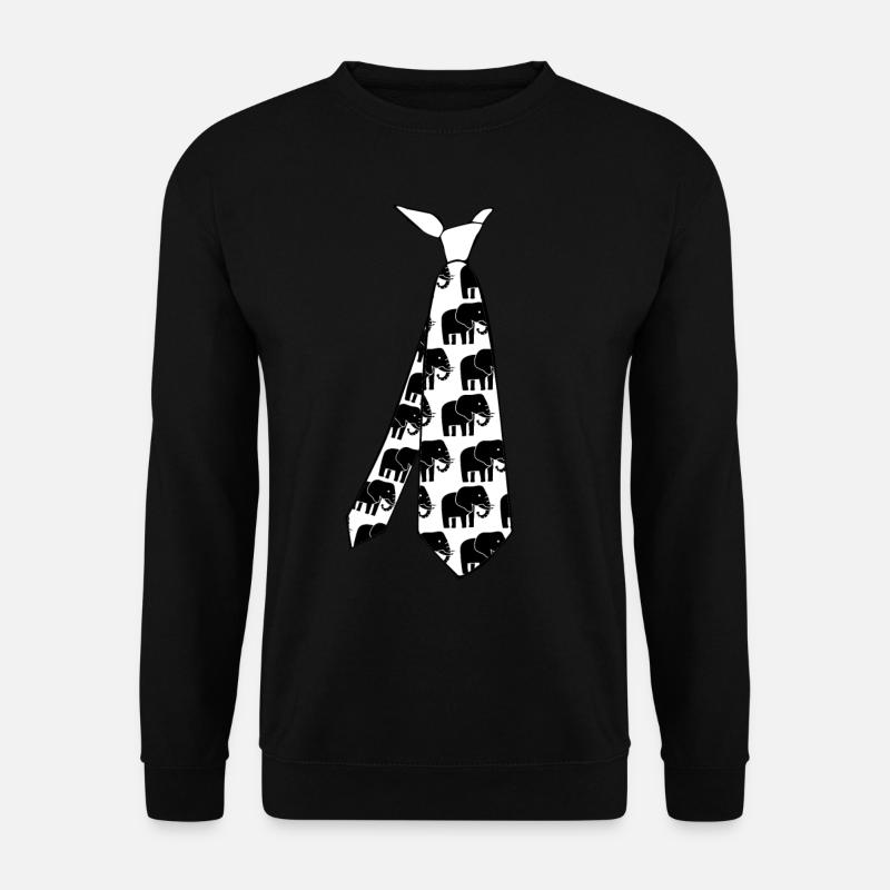 Elephants Tie Elephant - Unisex Pullover - Schwarz