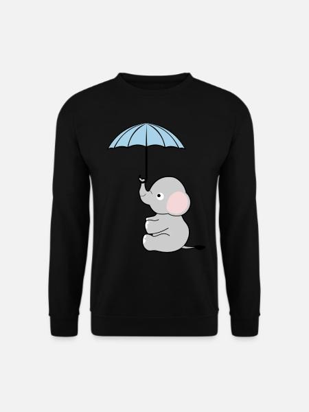 Elephant Umbrella Elephants - Unisex Sweatshirt - black