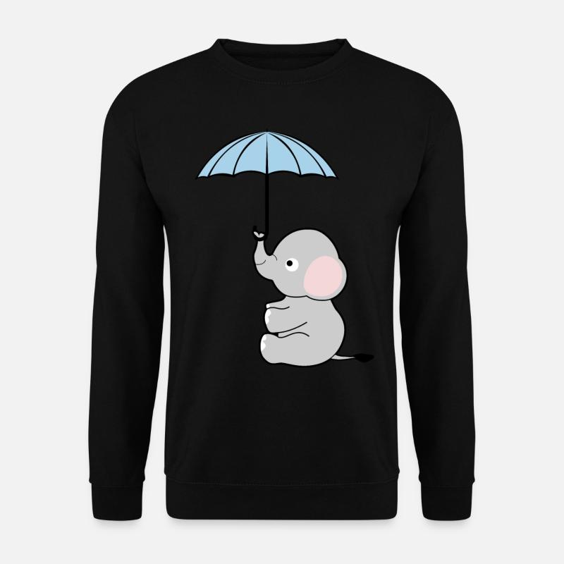 Elephant Umbrella Elephants - Unisex Pullover - Schwarz