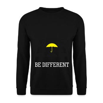 Yellow Umbrella Be different Umbrellas - Unisex Sweatshirt - black - Front - Alina (178cm) & Michal (187cm)