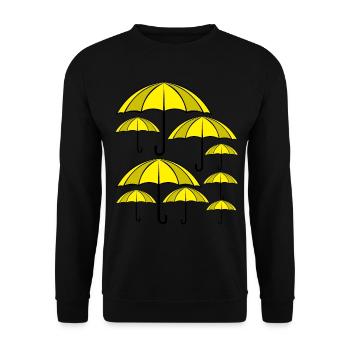 Yellow Umbrellas - Unisex Sweatshirt - black - Front - Alina (178cm) & Michal (187cm)