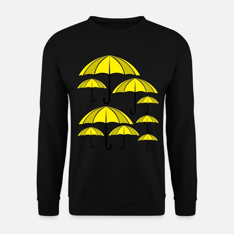 Yellow Umbrellas - Unisex Pullover - Schwarz