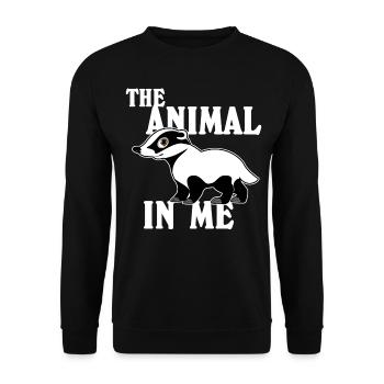 Honey Badger Cute Honey Badgers - Unisex Pullover - Schwarz - Vorne - Alina (178cm) & Michal (187cm)