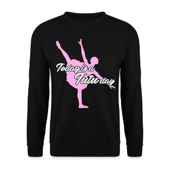 Ballet Dancer Ballerina with Tutu - Unisex Pullover - Schwarz - Vorne - Alina (178cm) & Michal (187cm)
