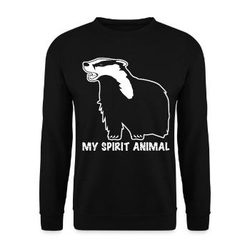 Honey Badgers Honey Badger Honeybadger - Unisex Pullover - Schwarz - Vorne - Alina (178cm) & Michal (187cm)