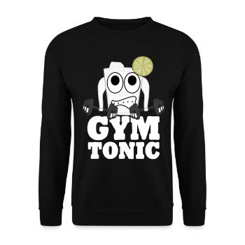 Gym Tonic Motivation Bodybuilding - Unisex Pullover - Schwarz - Vorne - Alina (178cm) & Michal (187cm)