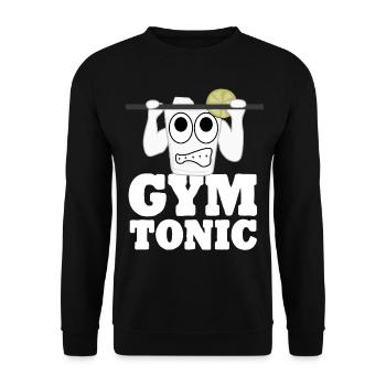 Bodybuilding Motivation Gym - Unisex Sweatshirt - black - Front - Alina (178cm) & Michal (187cm)