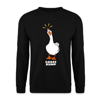 Chair de poule Oies Chair de poule - Sweat-shirt Unisexe - noir - Devant - Alina (178cm) & Michal (187cm)