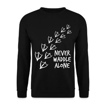 Oies de ferme Oie - Sweat-shirt Unisexe - noir - Devant - Alina (178cm) & Michal (187cm)