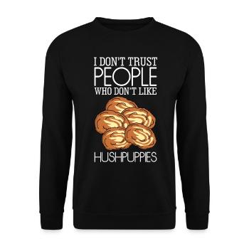 Hushpuppy Hush Puppy Hushpuppies - Unisex Sweatshirt - black - Front - Alina (178cm) & Michal (187cm)
