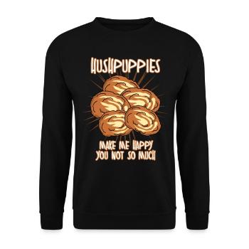 Hush Puppy Hushpuppies Hushpuppy - Unisex Sweatshirt - black - Front - Alina (178cm) & Michal (187cm)