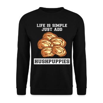 Hushpuppies Hush Puppy Joke Hushpuppy - Unisex Sweatshirt - black - Front - Alina (178cm) & Michal (187cm)