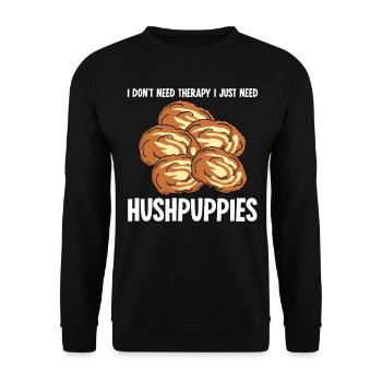 Hush Puppy Hushpuppy Joke Hushpuppies - Unisex Sweatshirt - black - Front - Alina (178cm) & Michal (187cm)