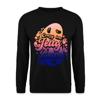 Jelly Beans Jelly Bean Candy Jelly sweets - Unisex Sweatshirt - black - Front - Alina (178cm) & Michal (187cm)