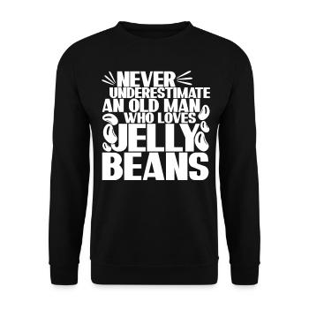 Jelly Sweets Jelly Beans Jelly Bean Candy - Unisex Sweatshirt - black - Front - Alina (178cm) & Michal (187cm)