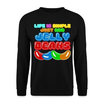 Jelly Bean Bonbons à la gelée Fèves à la gelée - Sweat-shirt Unisexe - noir - Devant - Alina (178cm) & Michal (187cm)