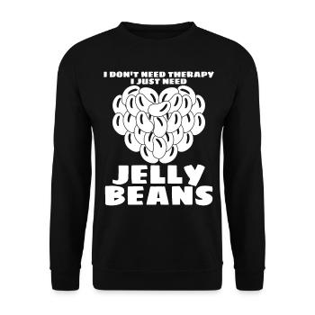 Jelly Beans Heart Jelly Bean Jelly Sweets - Unisex Sweatshirt - black - Front - Alina (178cm) & Michal (187cm)