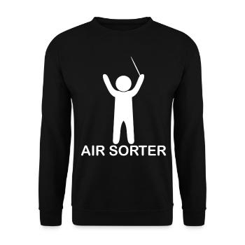 Conductor Air Sorter Conducting - Unisex Sweatshirt - black - Front - Alina (178cm) & Michal (187cm)