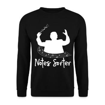 Classical Music Conductor Conducting - Unisex Sweatshirt - black - Front - Alina (178cm) & Michal (187cm)