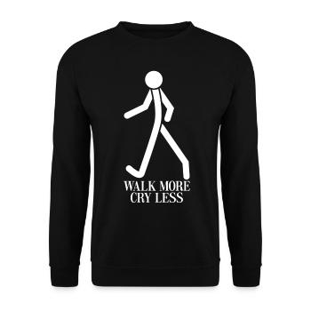 Hiking Joke Hike Walk Walking - Unisex Sweatshirt - black - Front - Alina (178cm) & Michal (187cm)