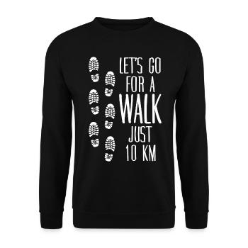 Hiking Walk Walking Hike - Unisex Sweatshirt - black - Front - Alina (178cm) & Michal (187cm)