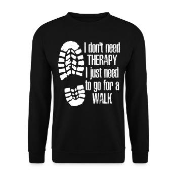 Outdoor Hiking Walk Walking Hike - Unisex Sweatshirt - black - Front - Alina (178cm) & Michal (187cm)