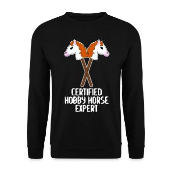 Hobby Horse Équipe d’experts Hobby Horsing - Sweat-shirt Unisexe - noir - Devant - Alina (178cm) & Michal (187cm)