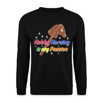 Hobby Horsing Hobby Horse - Unisex Pullover - Schwarz - Vorne - Alina (178cm) & Michal (187cm)