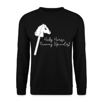 Hobby Horse Hobby Horsing - Unisex Pullover - Schwarz - Vorne - Alina (178cm) & Michal (187cm)