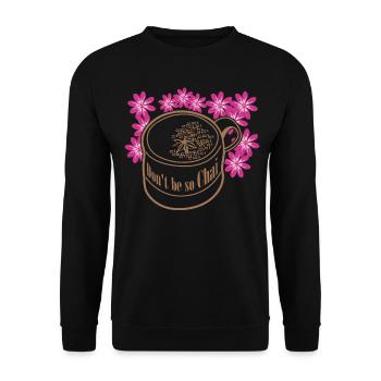 Chai Tea - Unisex Pullover - Schwarz - Vorne - Alina (178cm) & Michal (187cm)