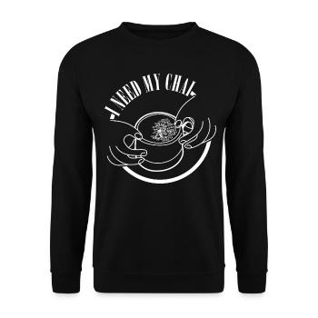 Tea Chai Tea Chai Latte - Unisex Pullover - Schwarz - Vorne - Alina (178cm) & Michal (187cm)