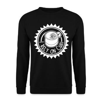 Chai Tea - Unisex Pullover - Schwarz - Vorne - Alina (178cm) & Michal (187cm)