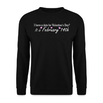 Saint-Valentin Girlfirend Boyfriend - Sweat-shirt Unisexe - noir - Devant - Alina (178cm) & Michal (187cm)