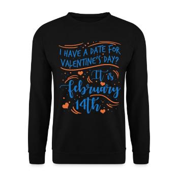 Saint-Valentin petit ami Girlfirend - Sweat-shirt Unisexe - noir - Devant - Alina (178cm) & Michal (187cm)