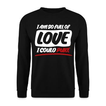 Saint-Valentin petite amie coeur amour - Sweat-shirt Unisexe - noir - Devant - Alina (178cm) & Michal (187cm)
