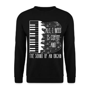 Organist Organ Player Church Music - Unisex Sweatshirt - black - Front - Alina (178cm) & Michal (187cm)