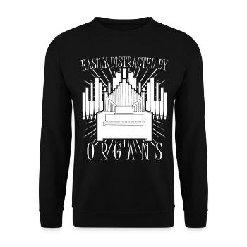 Organ Player Organist Church Music - Unisex Sweatshirt - black - Front - Alina (178cm) & Michal (187cm)