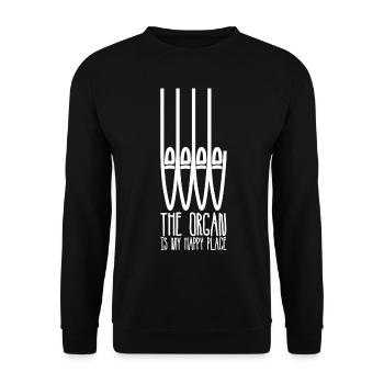 Organ Player Church Music Organist - Unisex Sweatshirt - black - Front - Alina (178cm) & Michal (187cm)