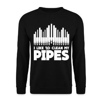 Church Music Organist Organ Player - Unisex Sweatshirt - black - Front - Alina (178cm) & Michal (187cm)