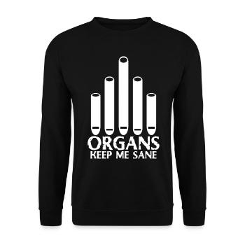 Church Music Organ Player Organist - Unisex Sweatshirt - black - Front - Alina (178cm) & Michal (187cm)