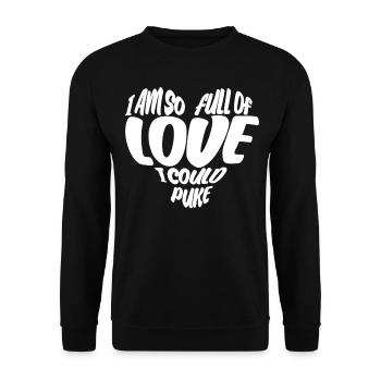 Coeur de petite amie de la Saint-Valentin - Sweat-shirt Unisexe - noir - Devant - Alina (178cm) & Michal (187cm)