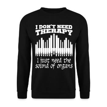 Organist Organ Player - Unisex Sweatshirt - black - Front - Alina (178cm) & Michal (187cm)