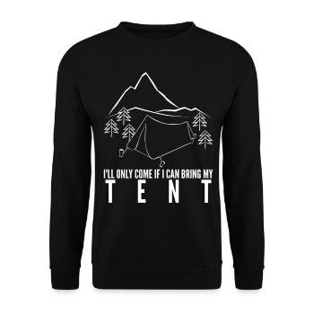 Tent Camping Tents Outdoor - Unisex Pullover - Schwarz - Vorne - Alina (178cm) & Michal (187cm)