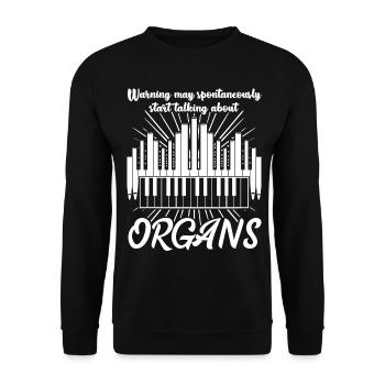 Organ Player Organist - Unisex Sweatshirt - black - Front - Alina (178cm) & Michal (187cm)