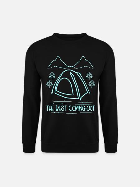 Tent Camping Tents Outdoor Hike Hiking - Unisex Pullover - Schwarz