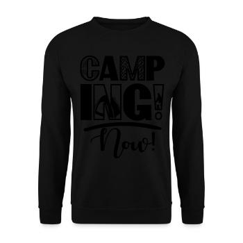 Camping Motivation Randonnée Tente En Plein Air - Sweat-shirt Unisexe - noir - Devant - Alina (178cm) & Michal (187cm)
